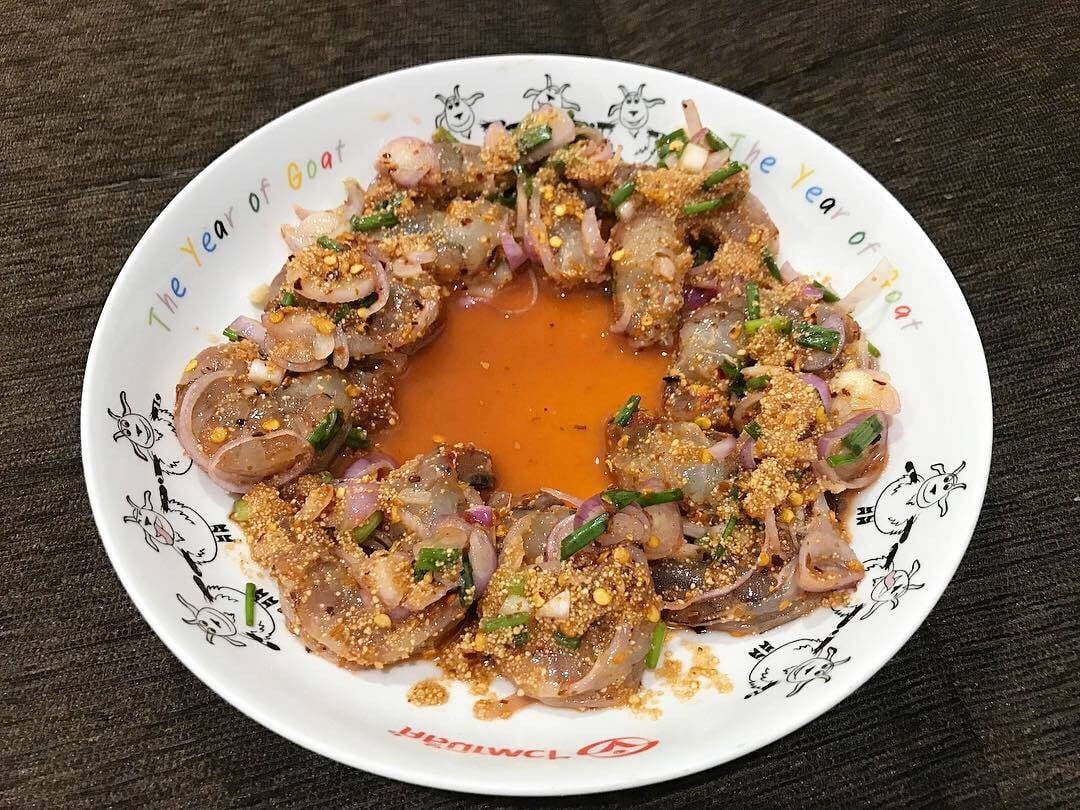 ลาบกุ้งสด