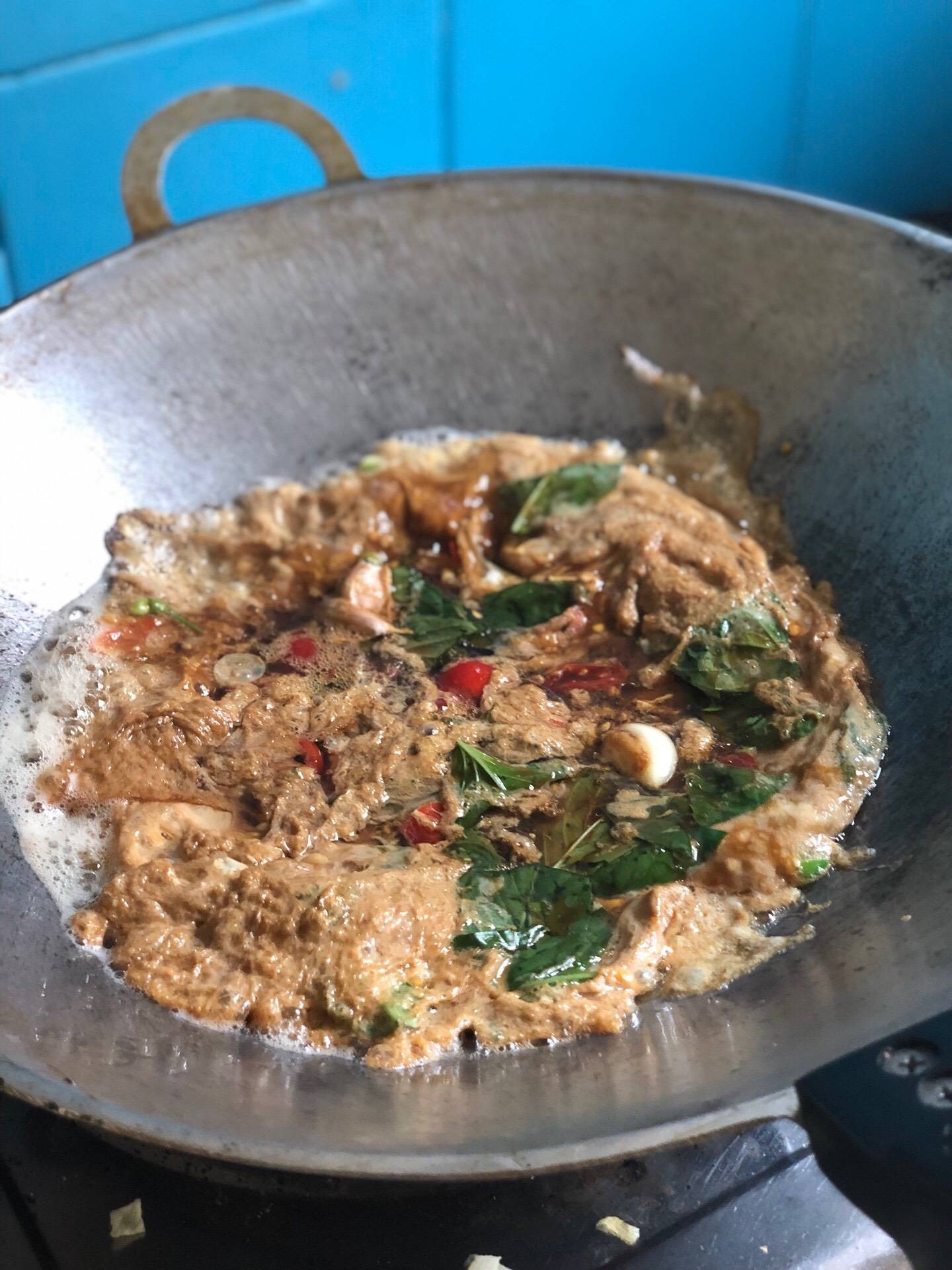 Black Thai omelette/ ไข่เจียว 5 กษัตริย์