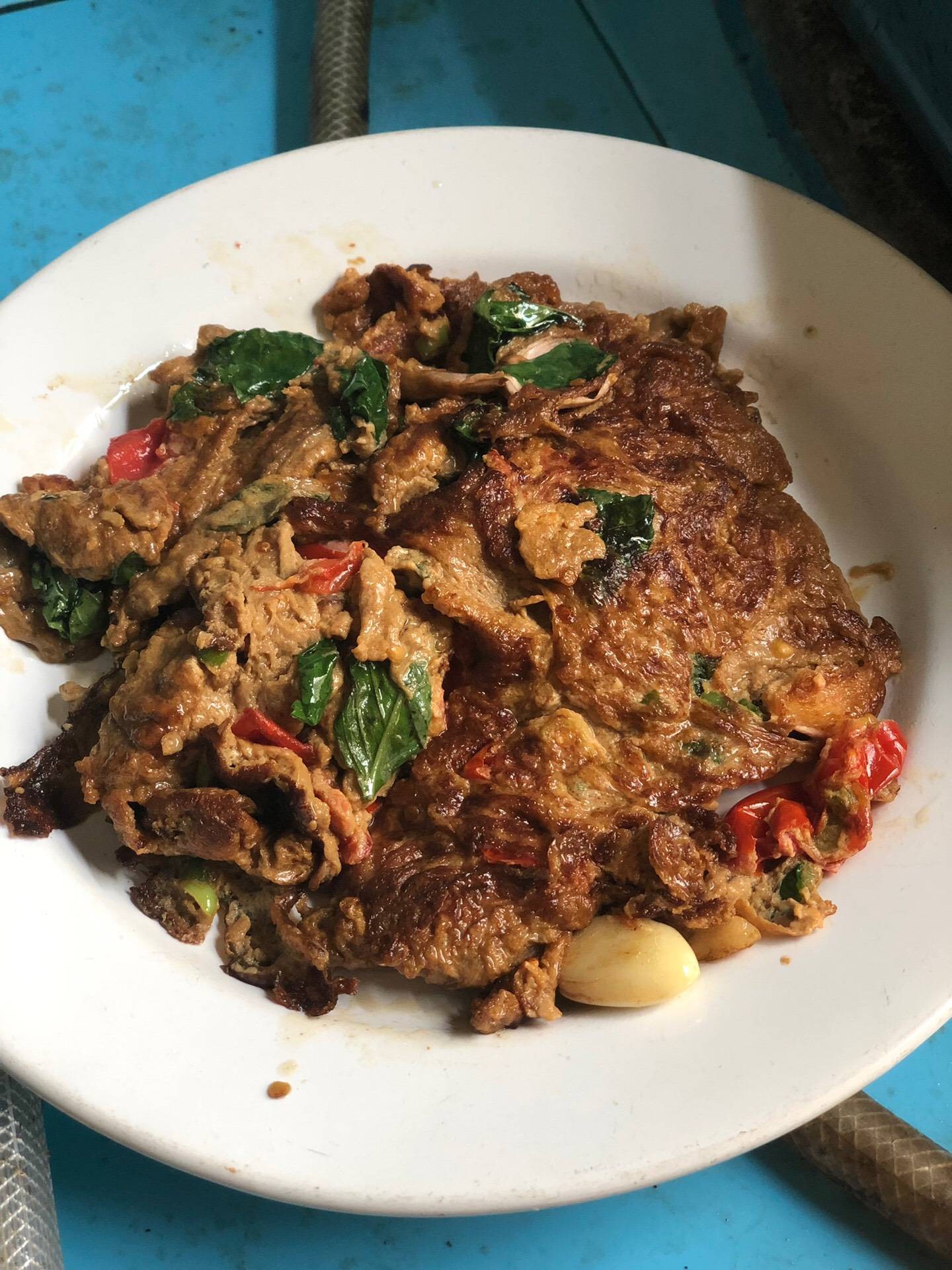 Black Thai omelette/ ไข่เจียว 5 กษัตริย์