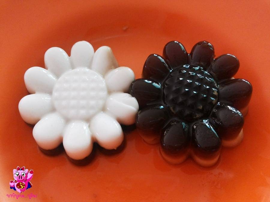 วุ้นกาแฟหน้ากะทิ 