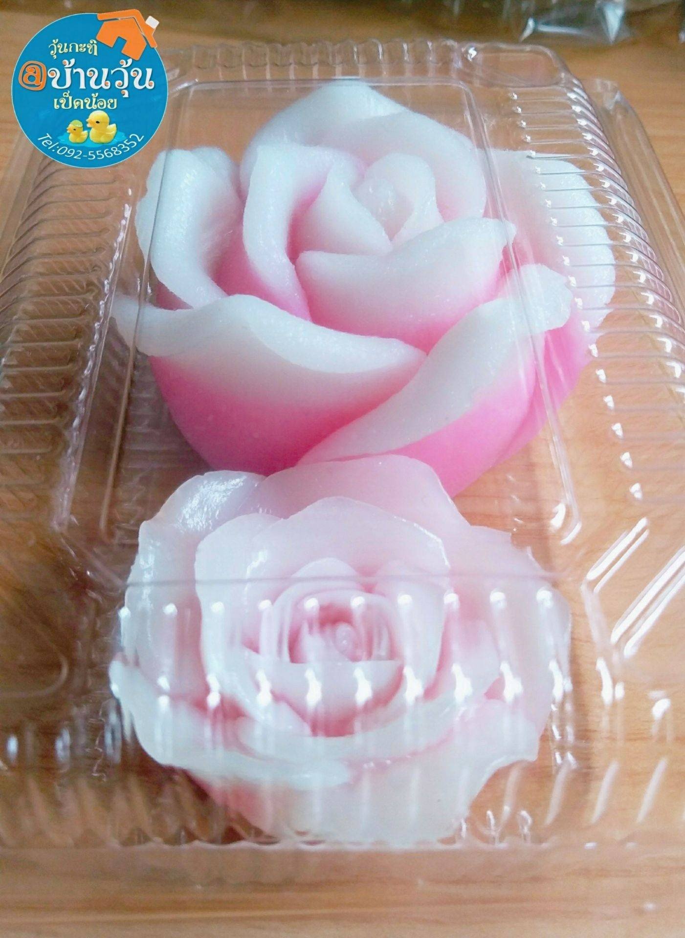 วุ้นกะทิมะพร้ามอ่อน กุหลาบแสนสวย