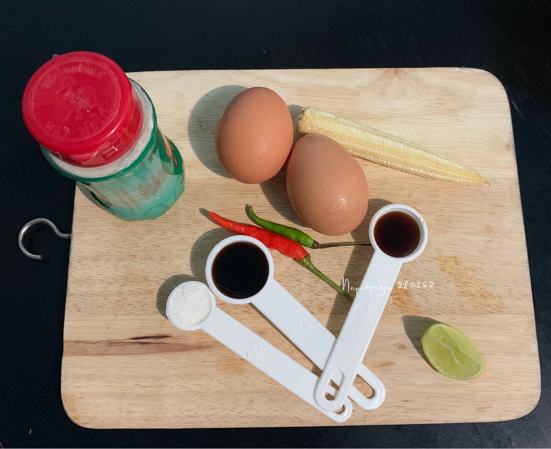 ไข่เจียวพริกสดสูตรเด็กทานได้