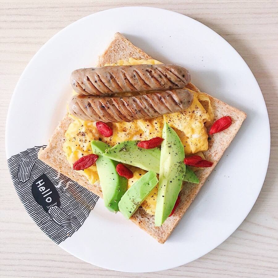 🌈ขนมปัง ไข่ ไส้กรอก อโวคาโด