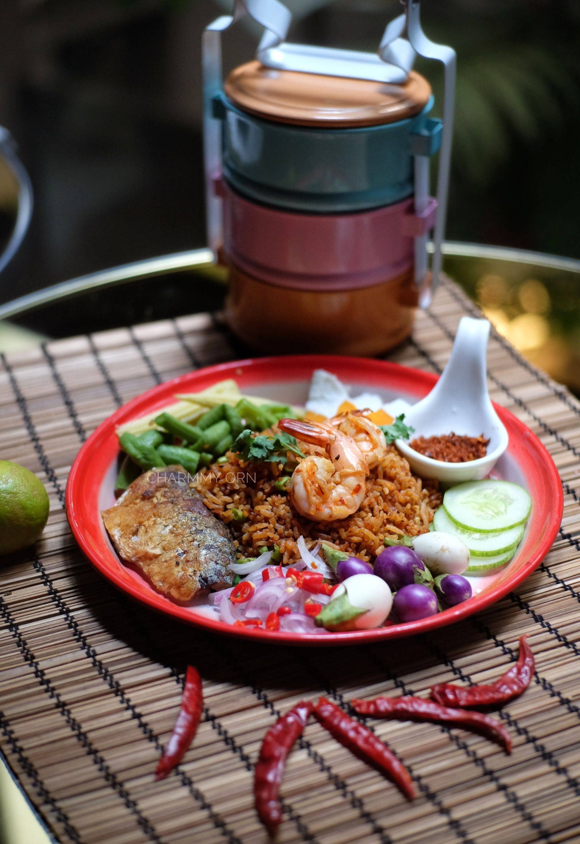 ข้าวผัดน้ำพริกมันกุ้ง
