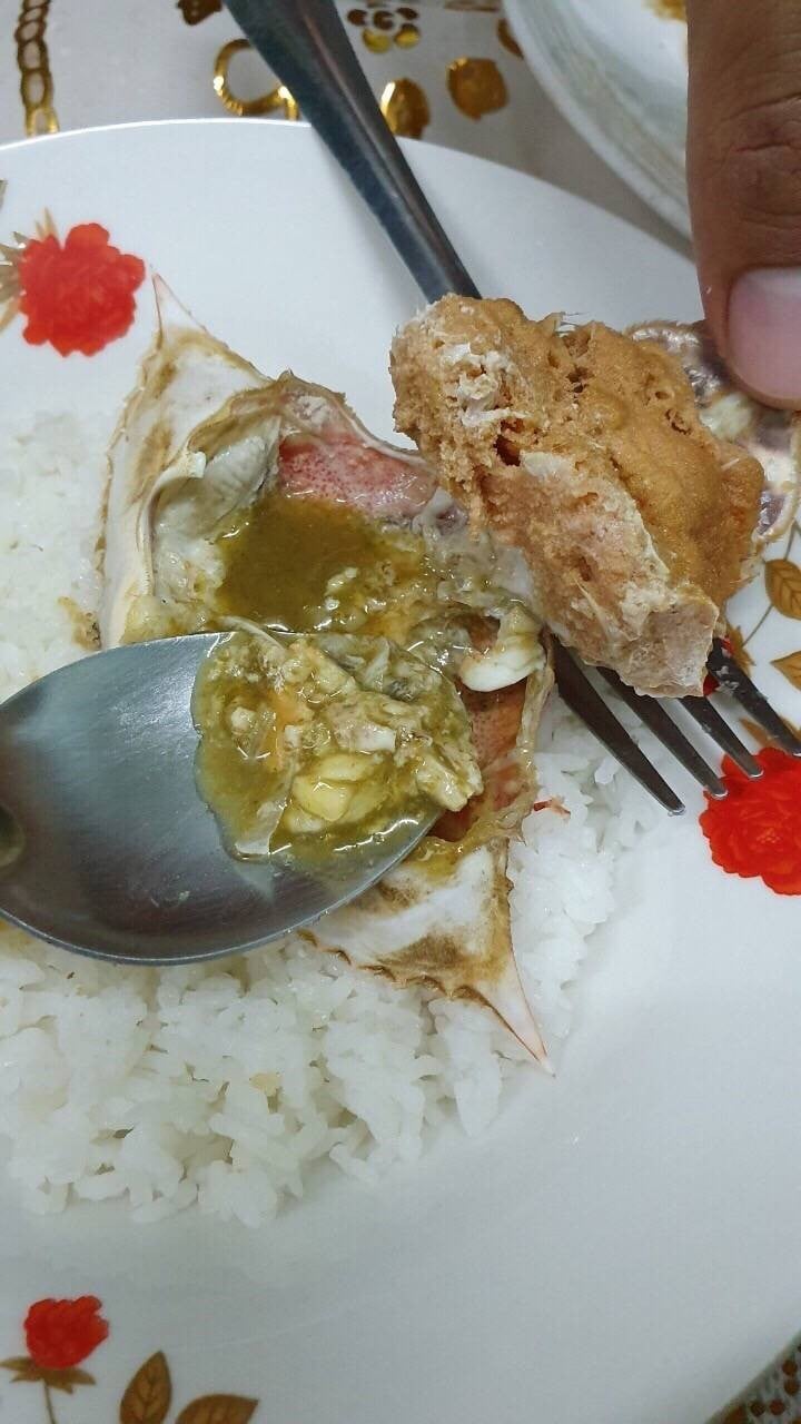 ปูม้านึ่งนมสดใช้microwave