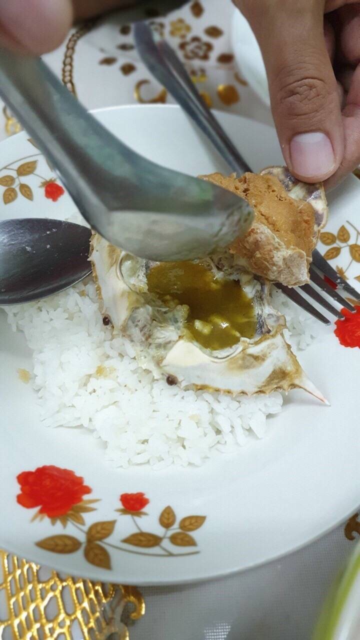 ปูม้านึ่งนมสดใช้microwave