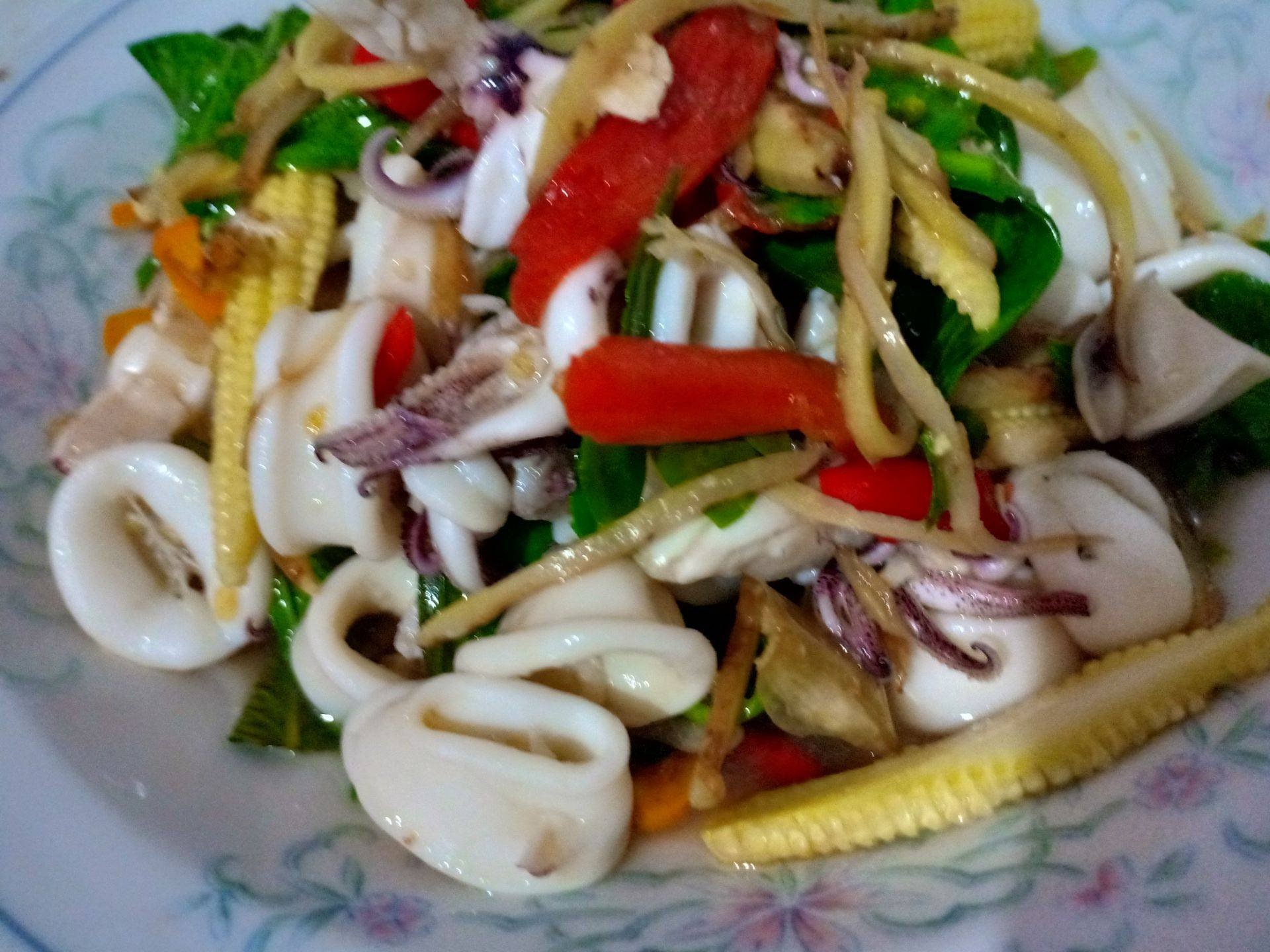 ผัดฉ่าปลาหมึก