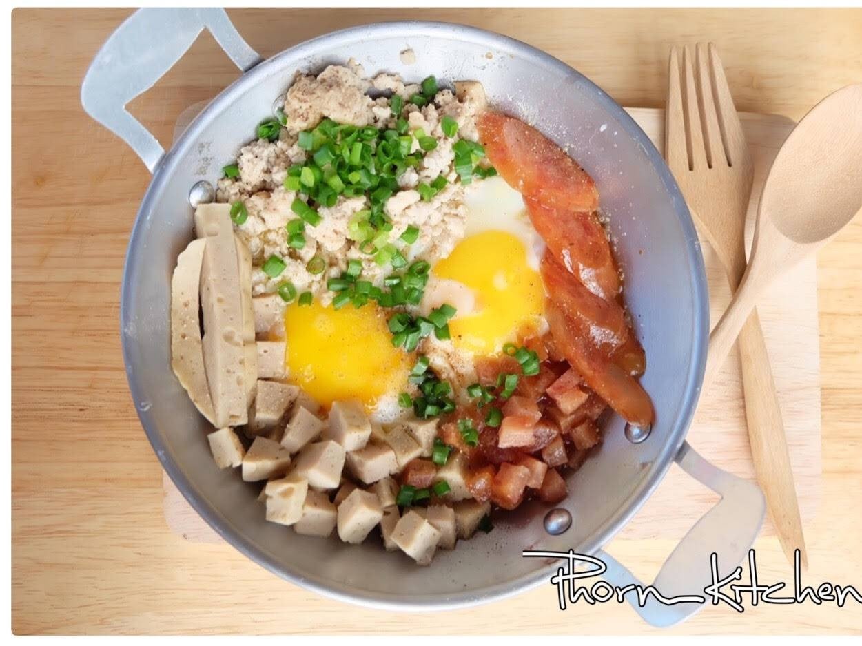 ไข่กระทะเมนูอาหารเช้า