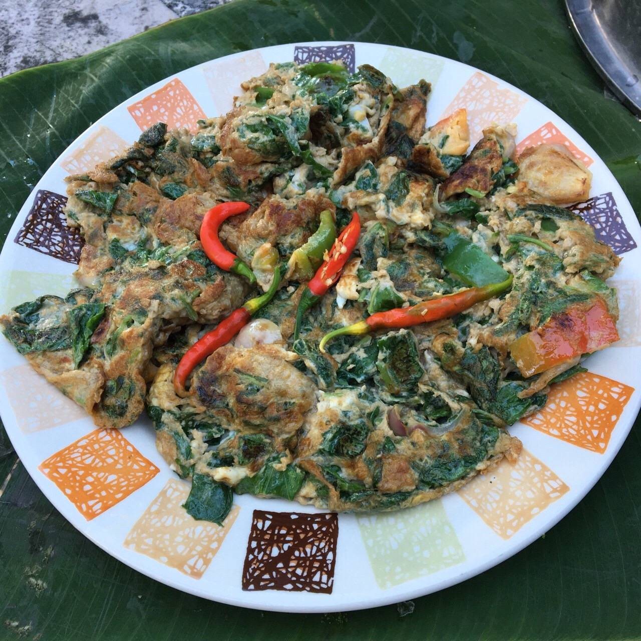 ไข่เจียวผักโขม