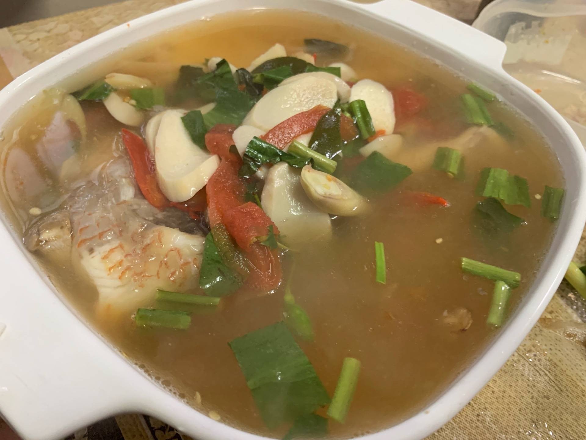 ต้มยำน้ำใสปลาทับทิม