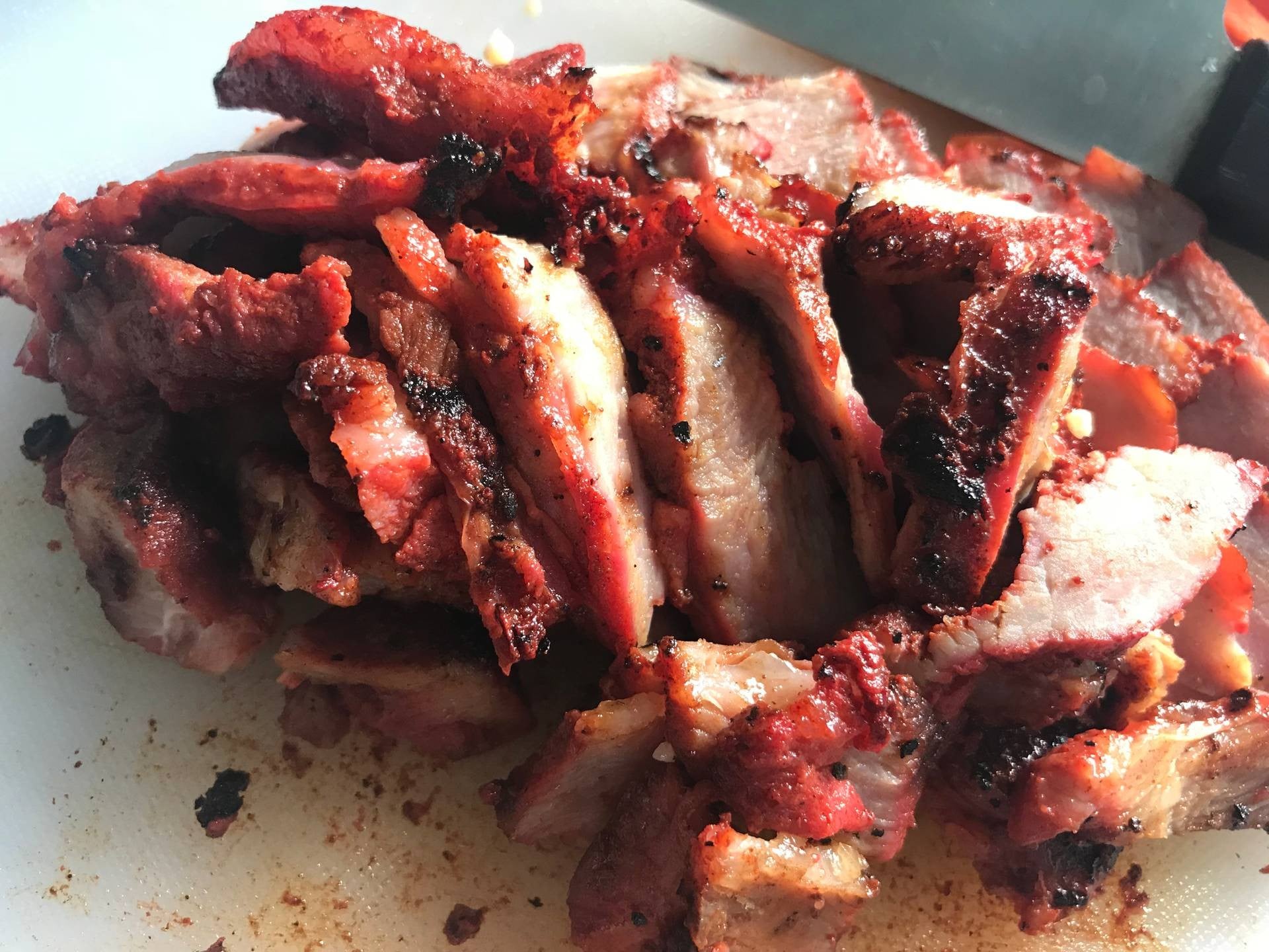 สันคอหมูแดงย่าง (Thai Red BBQ Pork )