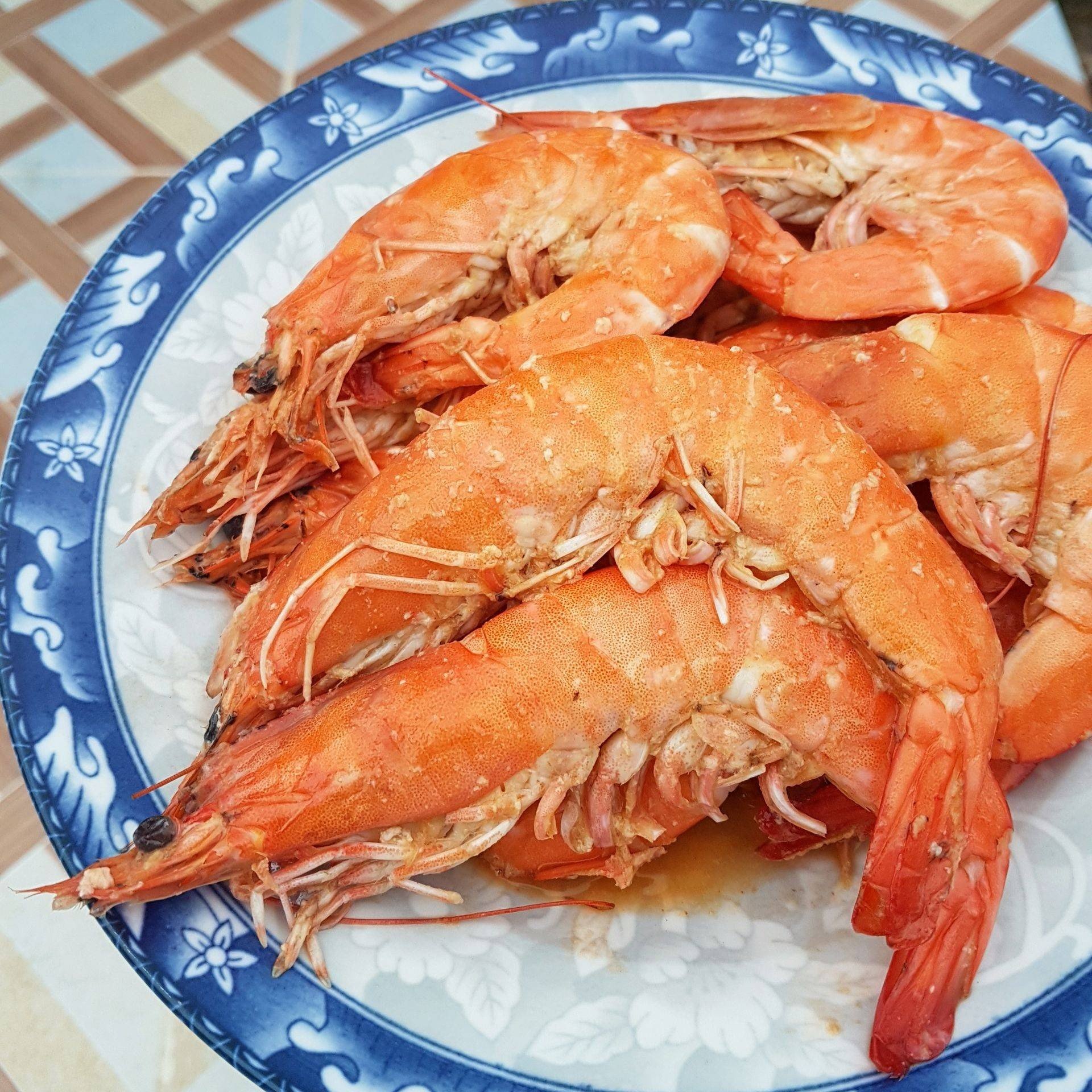กุ้งนิ่มอบเนย
