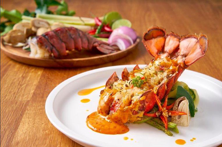 Lobster Au Gratin with Tom-Yum Cream Sauce