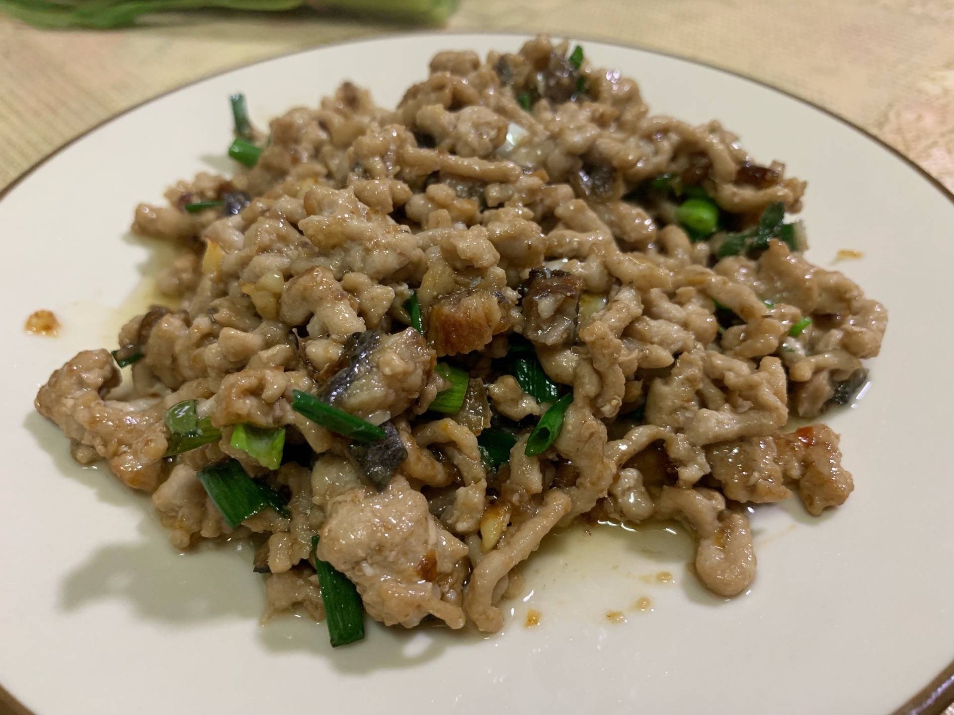 หมูสับผัดปลาเค็ม