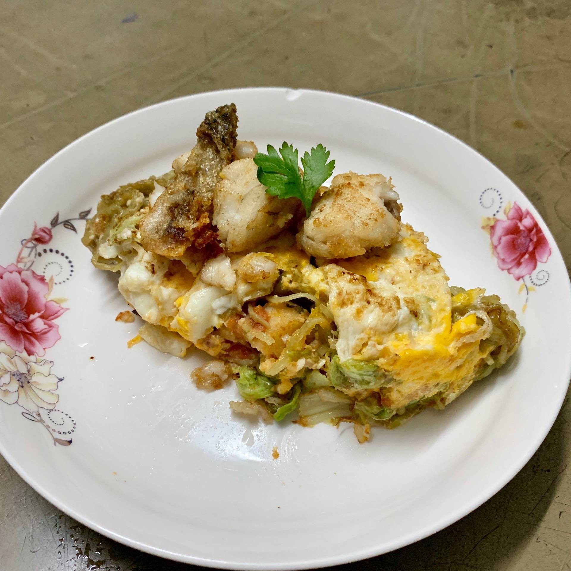 หมี่หยกผัดปลาทอด