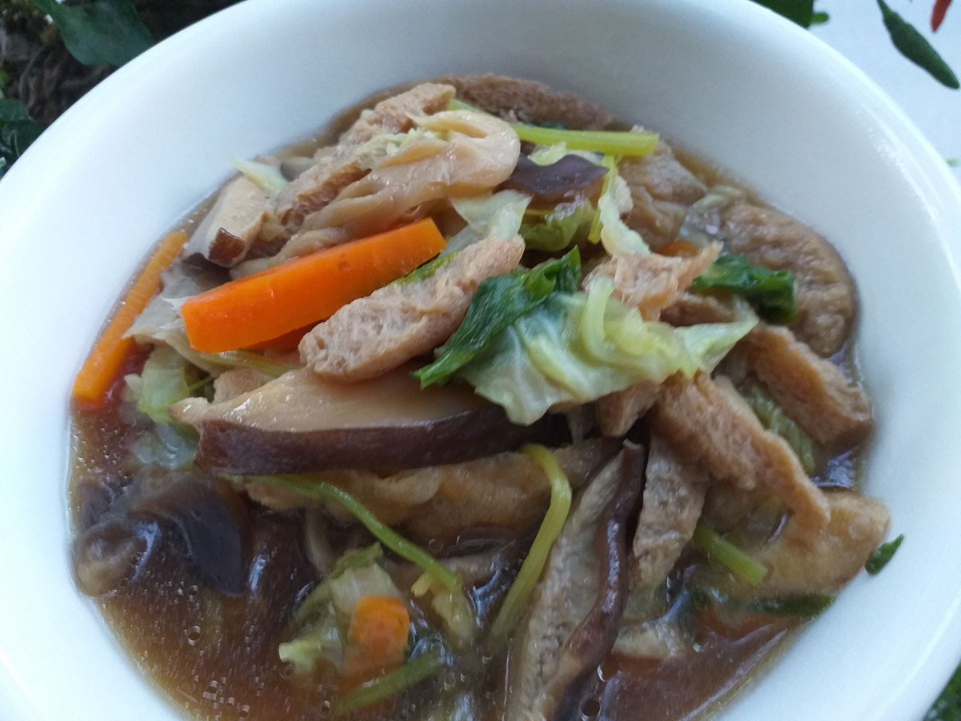 ต้มจับฉ่ายเห็ดสามอย่าง(อาหารเจ)