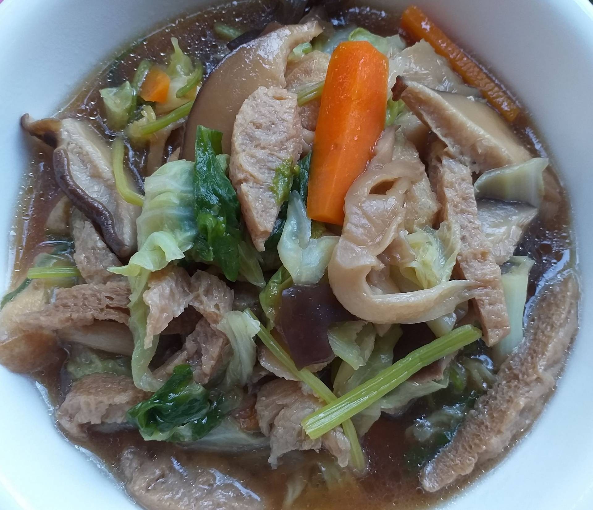 ต้มจับฉ่ายเห็ดสามอย่าง(อาหารเจ)