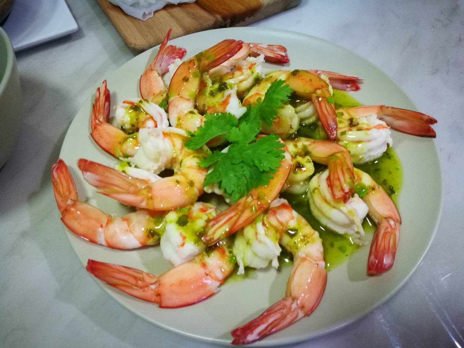 กุ้งสะดุ้งน้ำจิ้มแซ่บ