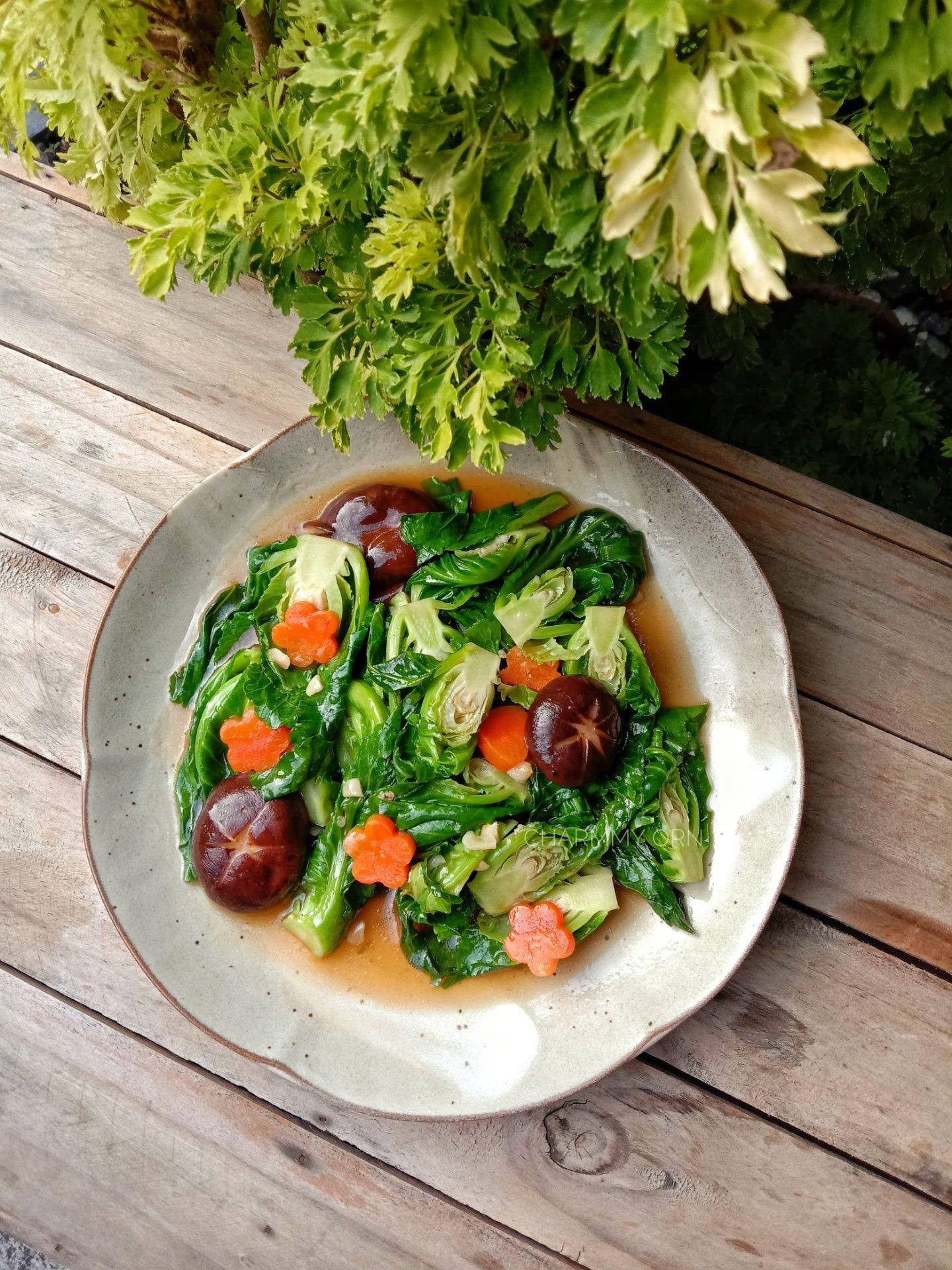 แขนงผัดน้ำมันหอย