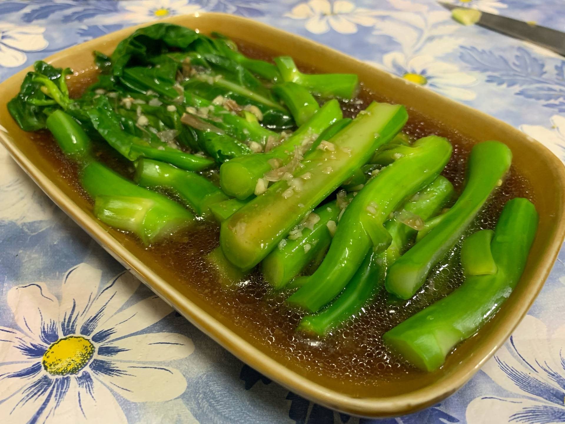 คะน้าฮ่องกงน้ำมันหอย