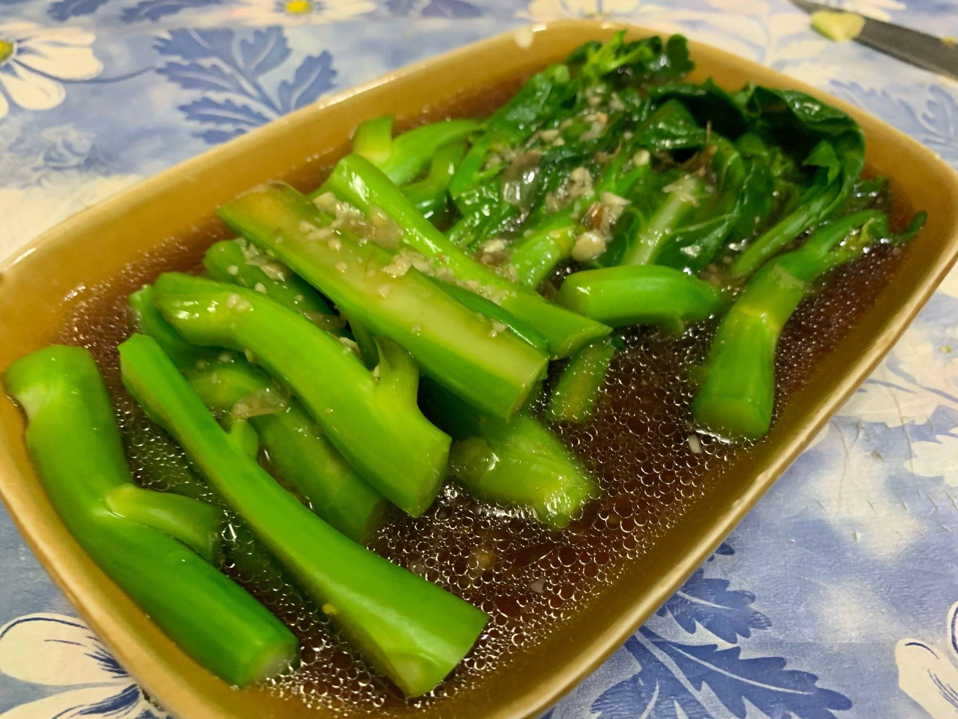 คะน้าฮ่องกงน้ำมันหอย