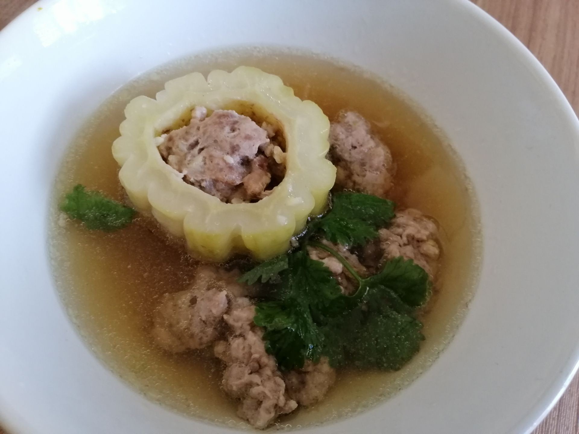 ต้มจืดมะระยัดไส้หมู​