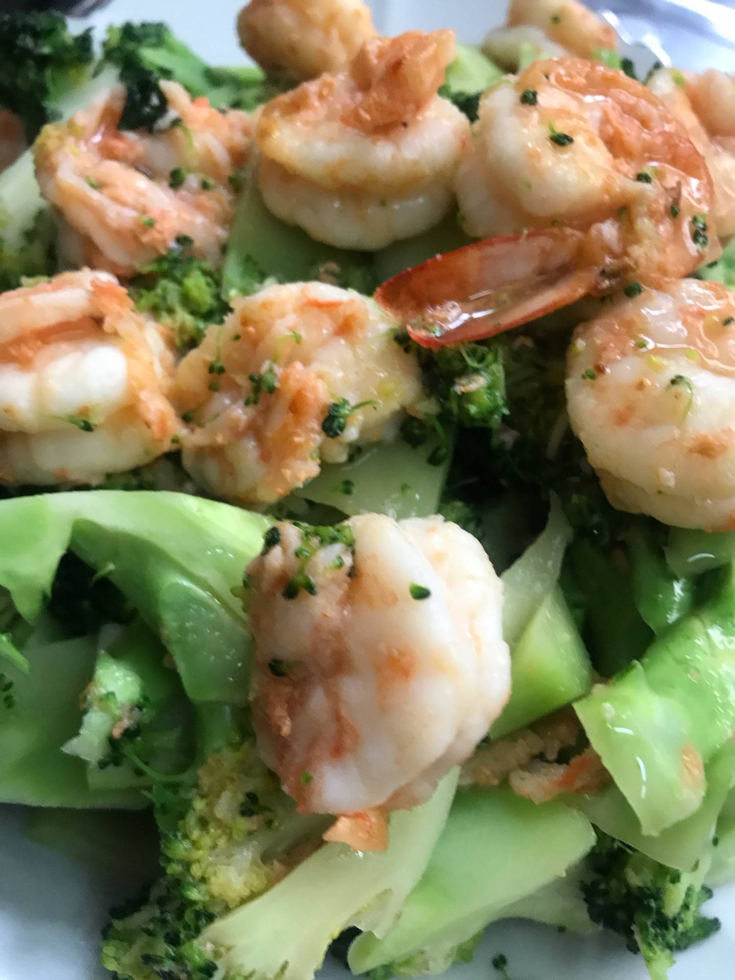 บล็อคโคลี่ผัดกุ้ง 