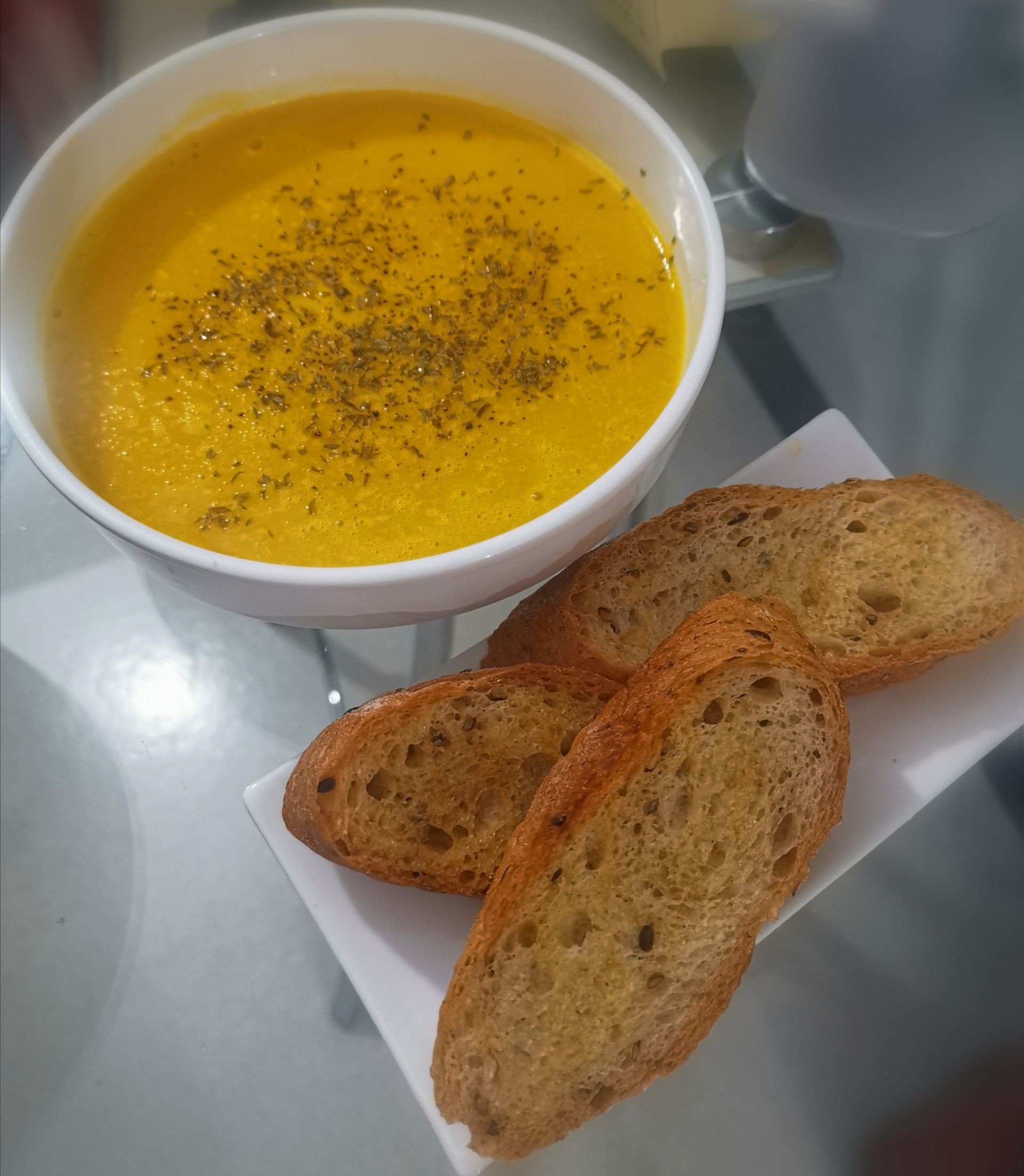 Pumpkin soup ซุปฟักทอง