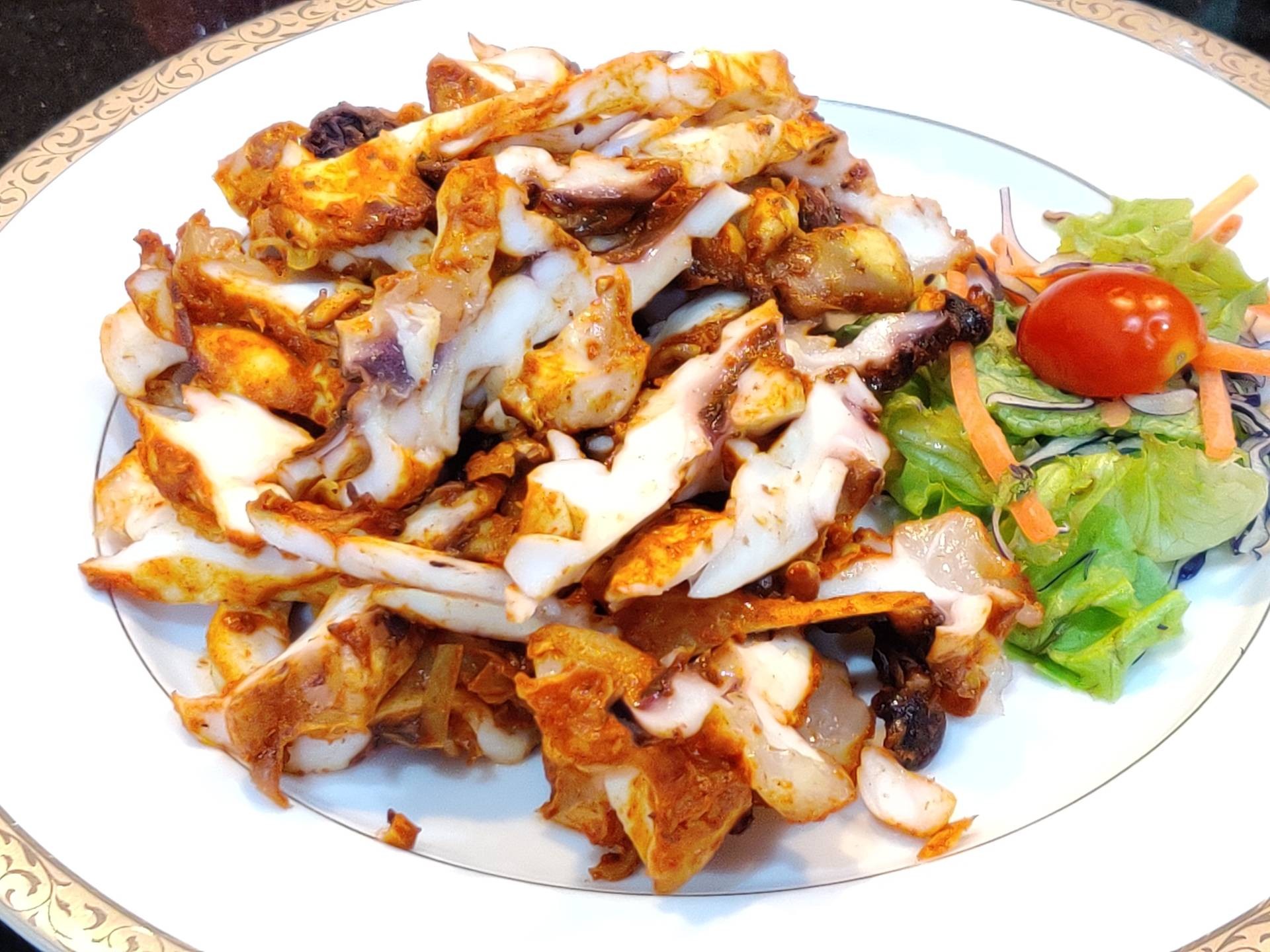 หมึกย่าง พริกปาปริก้า