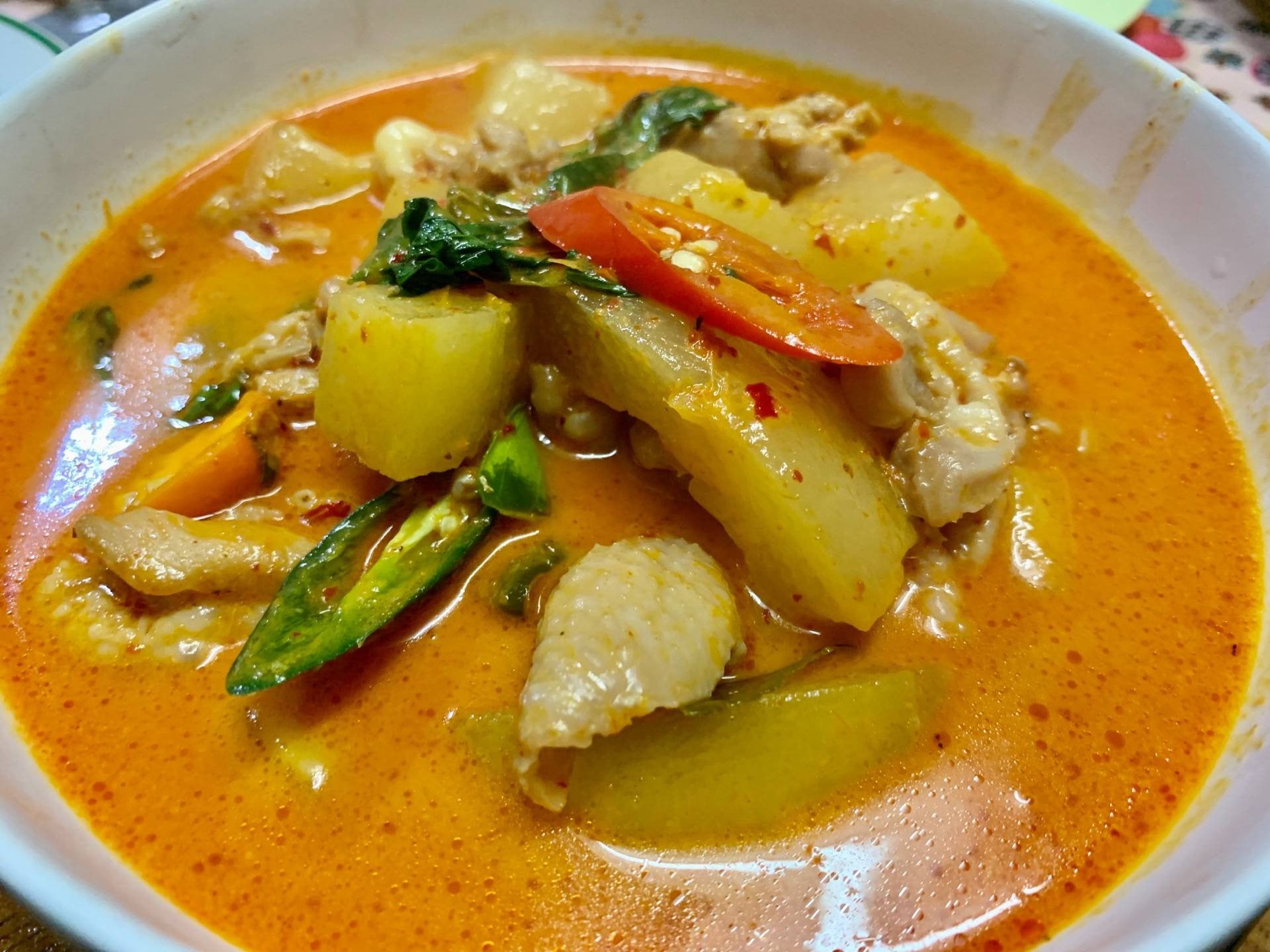 แกงเผ็ดฟักไก่