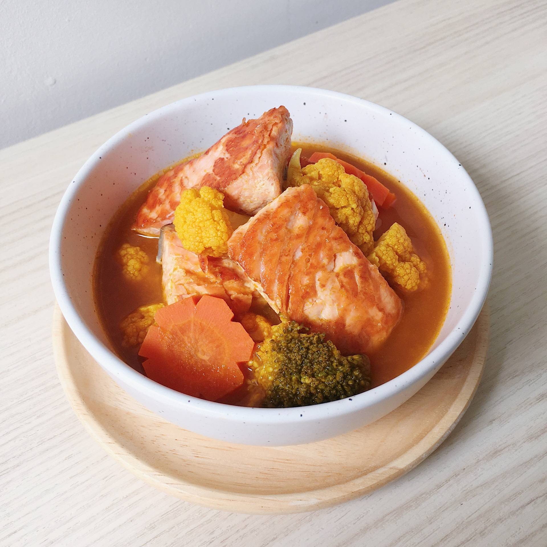 🌈แกงส้มแซลมอนย่าง