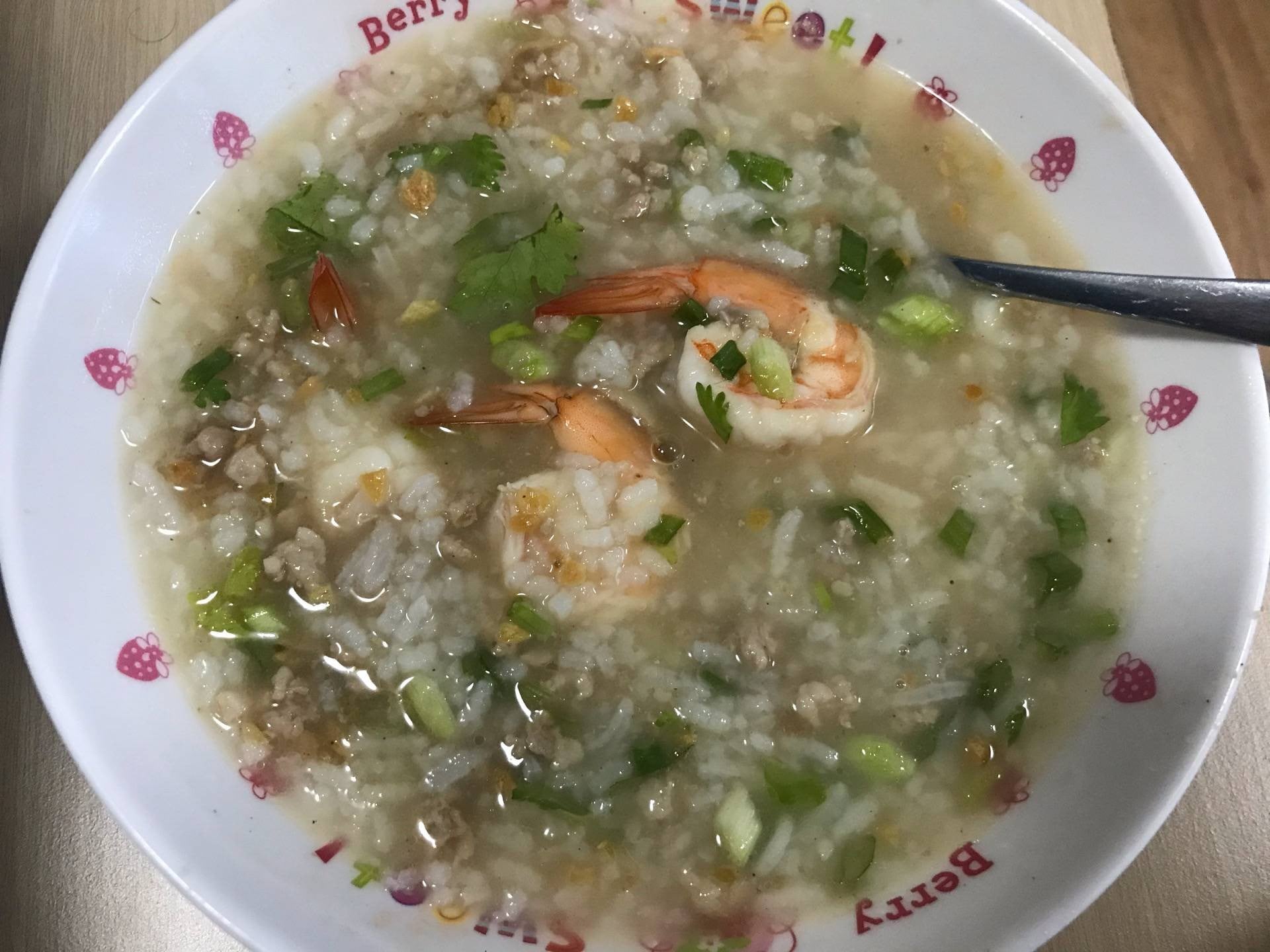 ข้าวต้มเครื่องกุ้ง