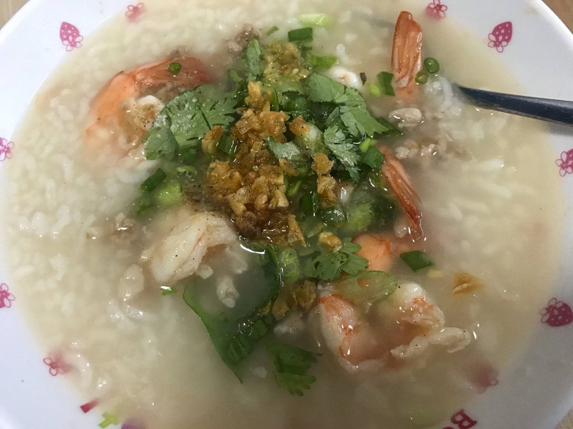 ข้าวต้มเครื่องกุ้ง