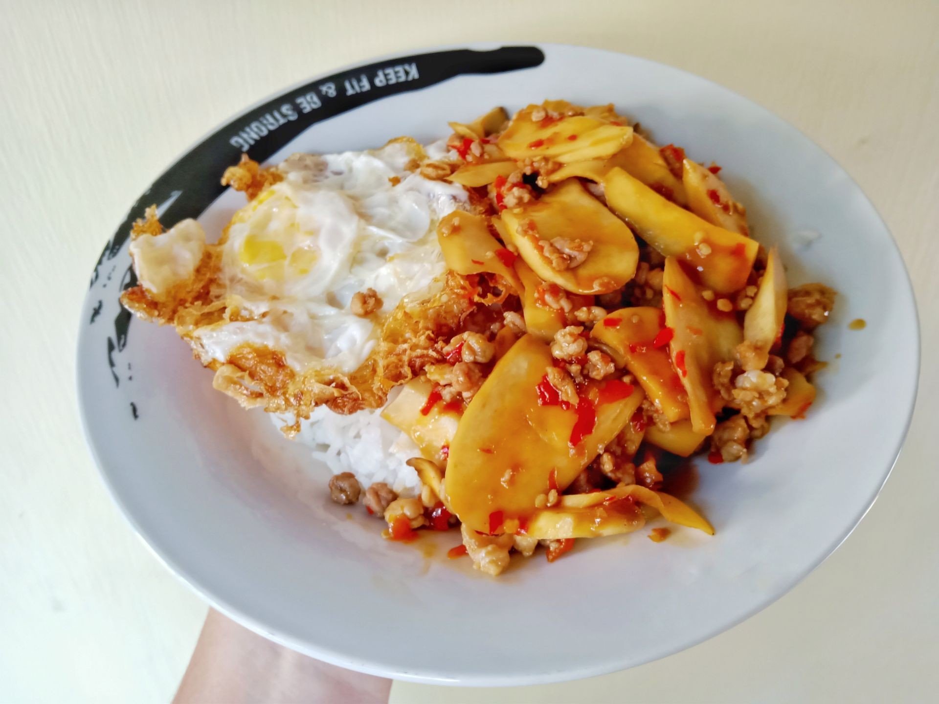 เห็ดนางรมหลวงผัดพริก