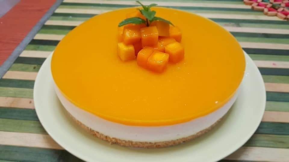 ชีสเค้กมะม่วง Mango cheesecake