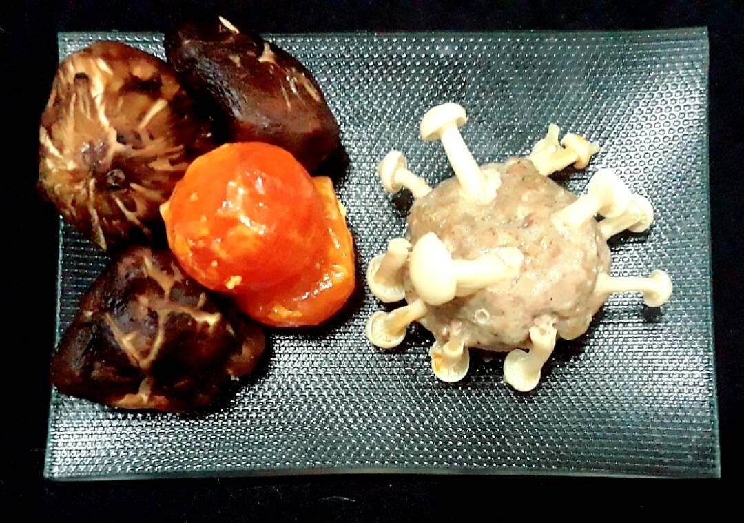 เห็ดหอมยัดไส้หมูสับโควิด-19