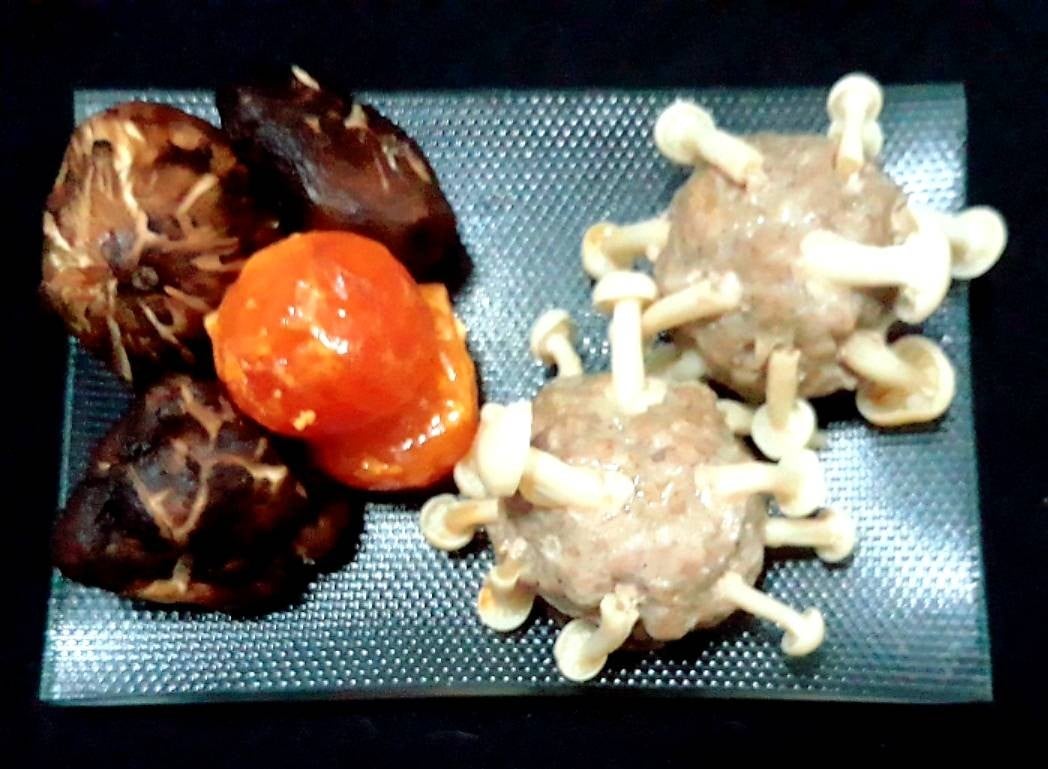 เห็ดหอมยัดไส้หมูสับโควิด-19