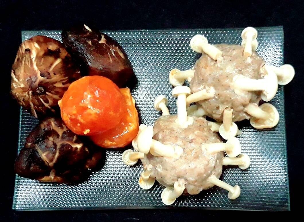 เห็ดหอมยัดไส้หมูสับโควิด-19
