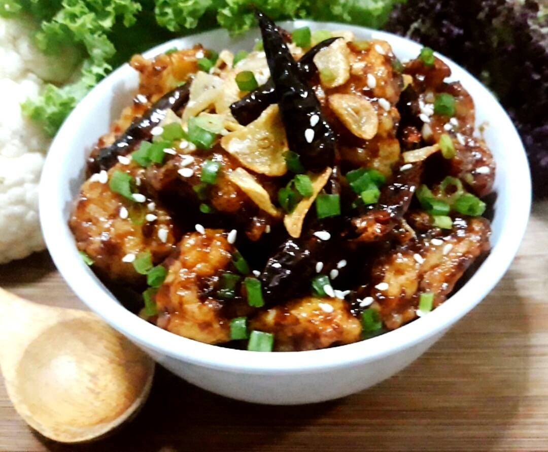 ดอกกะหล่ำทอดกรอบผัดซอสเปรี้ยวหวาน