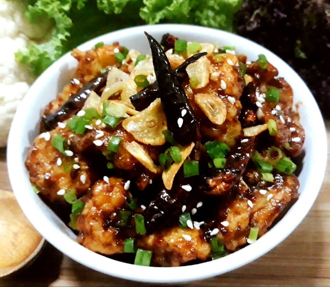 ดอกกะหล่ำทอดกรอบผัดซอสเปรี้ยวหวาน