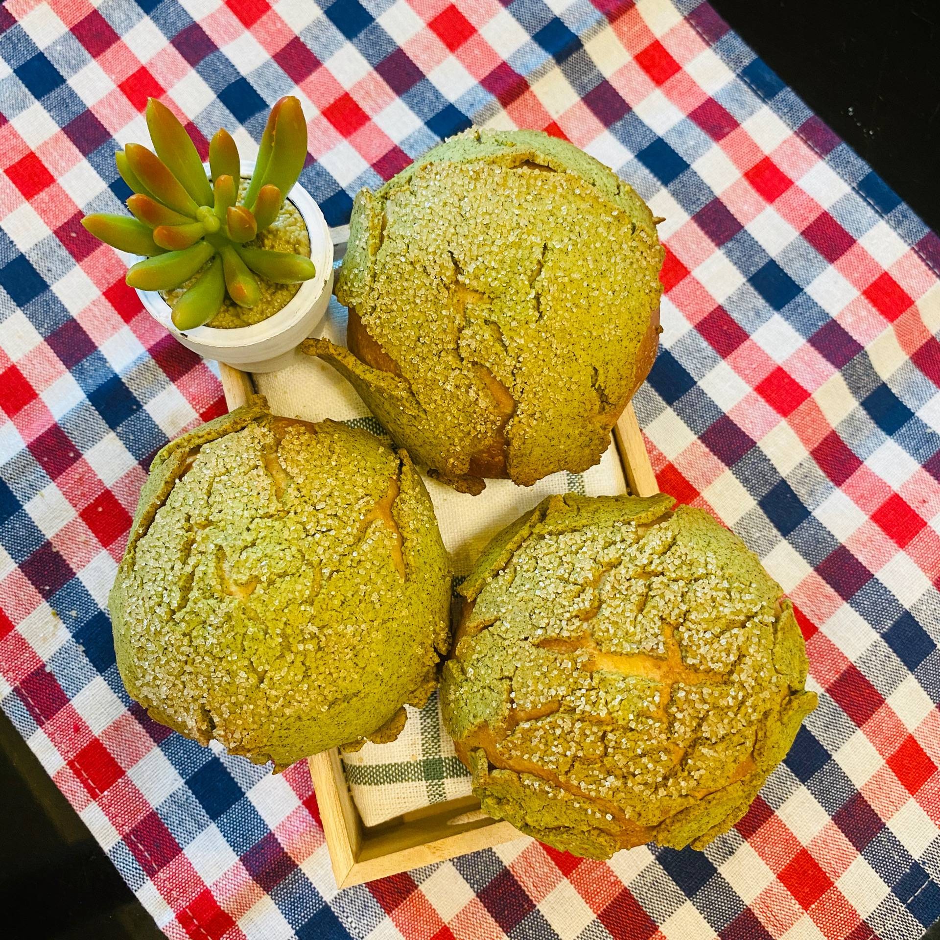 สูตร Matcha Melon Pan🥧 พร้อมวิธีทำโดย Joy 365 days menu challenge