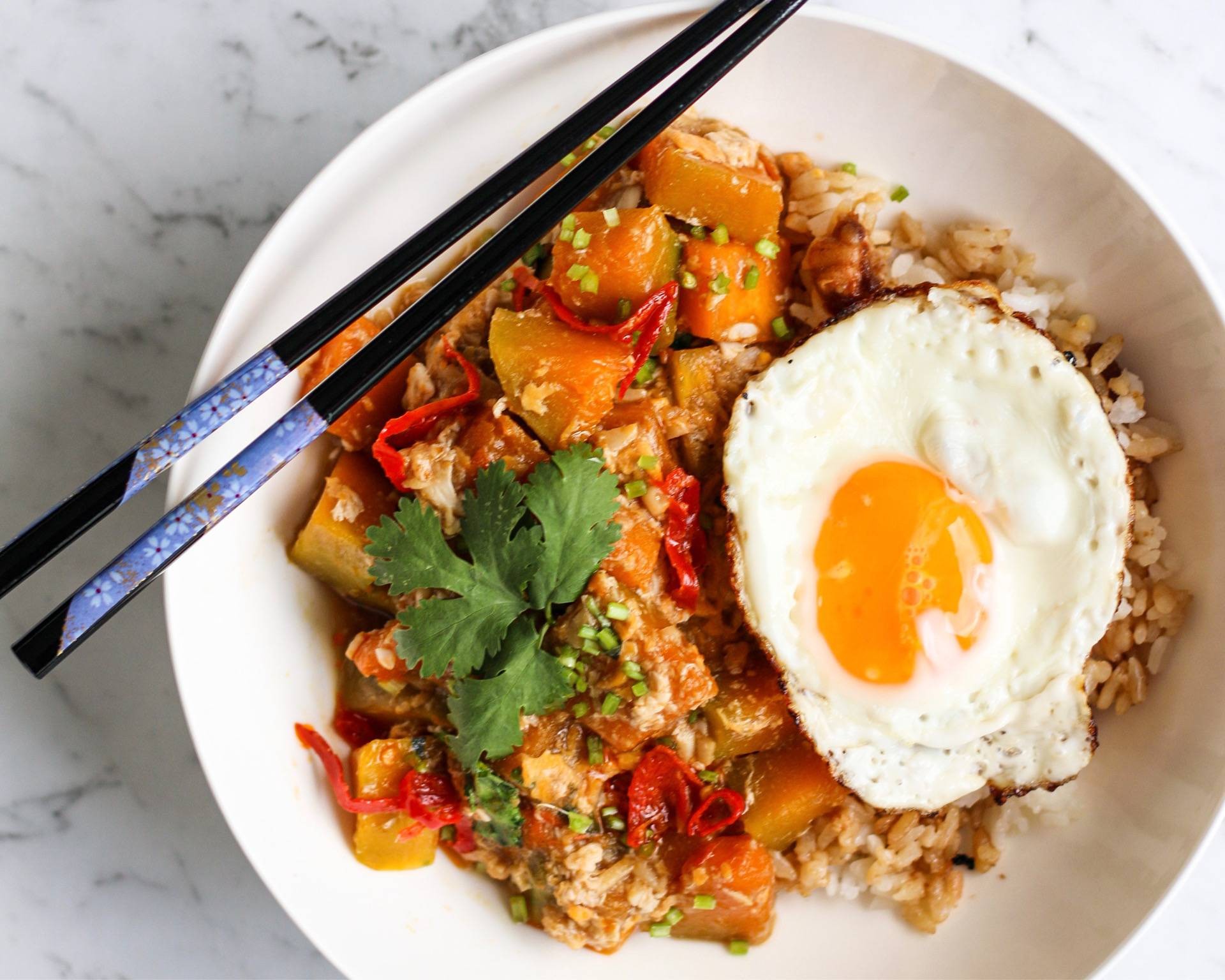 ฟักทองผัดไข่ 🎃🍳