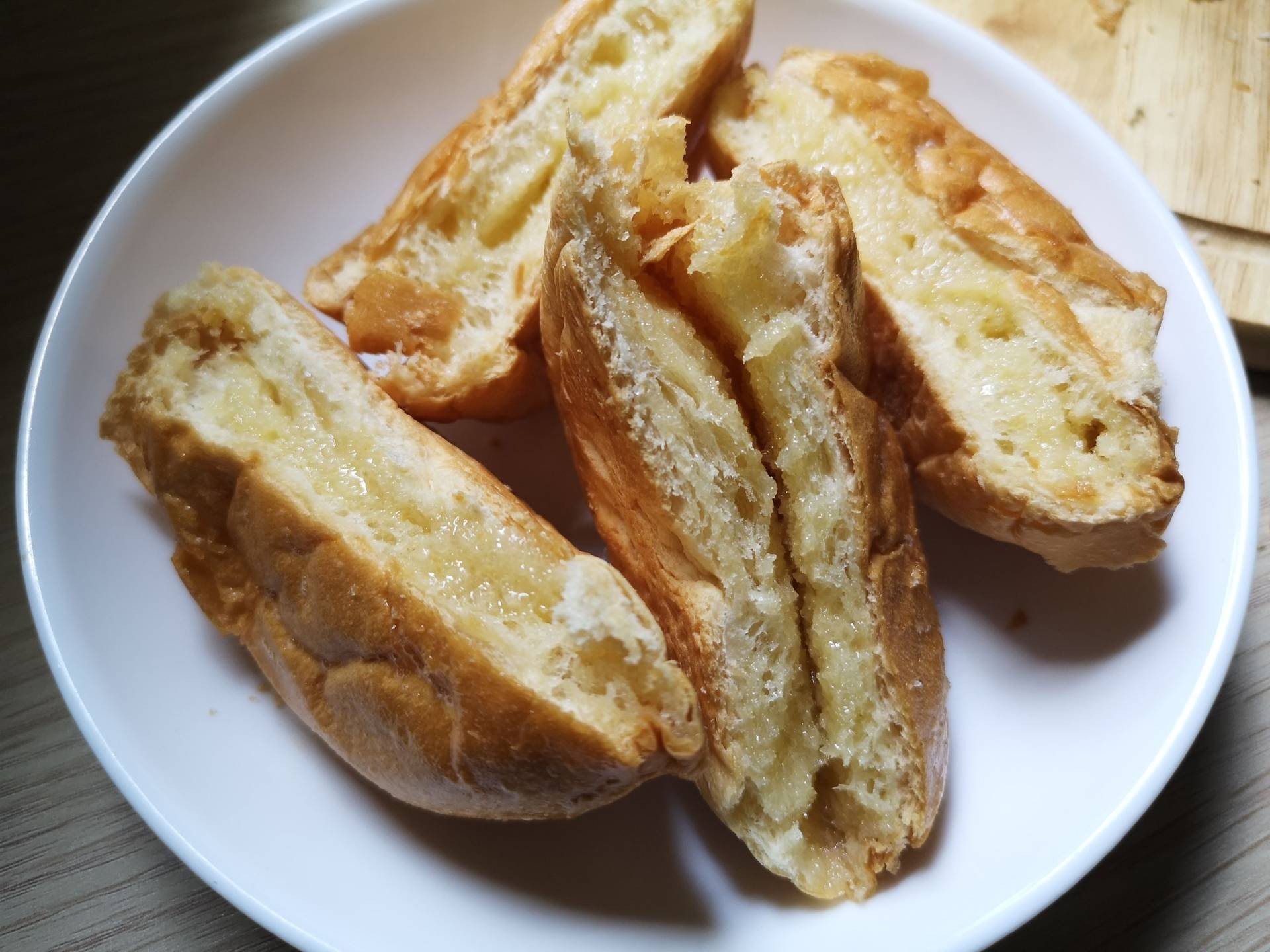 ขนมปังไส้นมเนยน้ำตาล ด้วยหม้อทอดไร้มัน Philip AirFryer