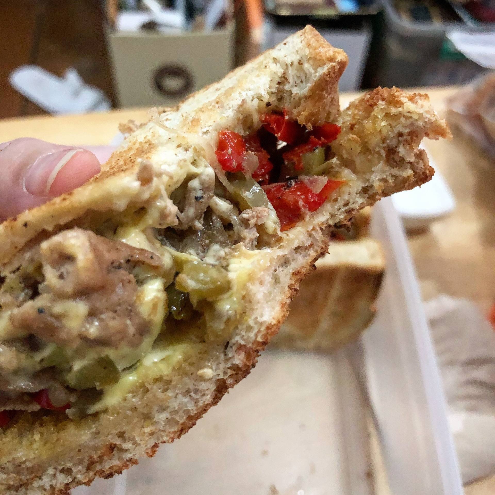 WFH Kitchen: Porky Cheese Steak Sandwich