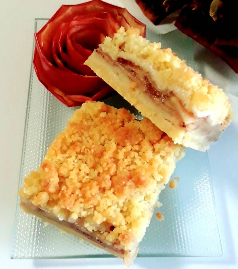 แอปเปิ้ลช็อตเบรดบาร์ Apple Crisp Shortbread Bars/Apple Crisp Bars 