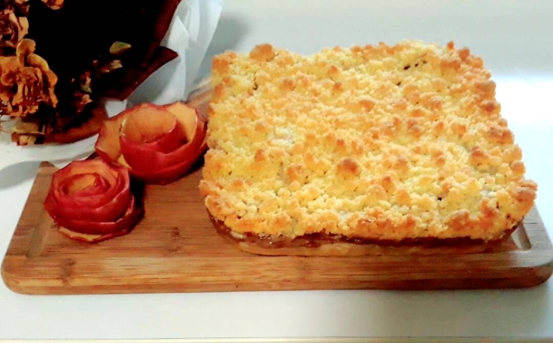 แอปเปิ้ลช็อตเบรดบาร์ Apple Crisp Shortbread Bars/Apple Crisp Bars 