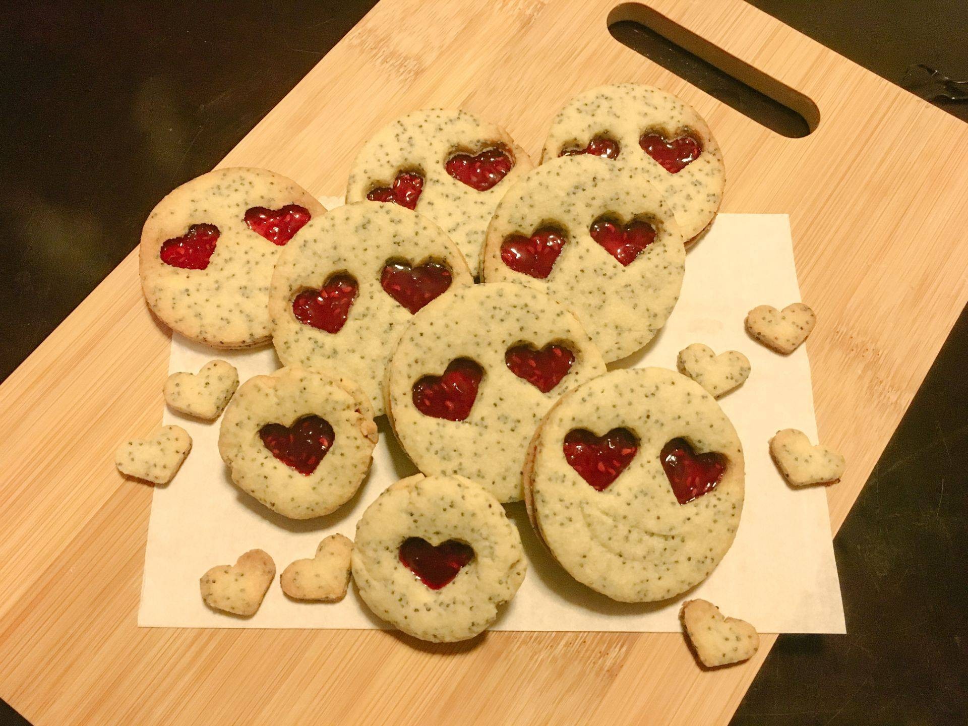 คุ้กกี้แซนวิชไส้ราสเบอรี่