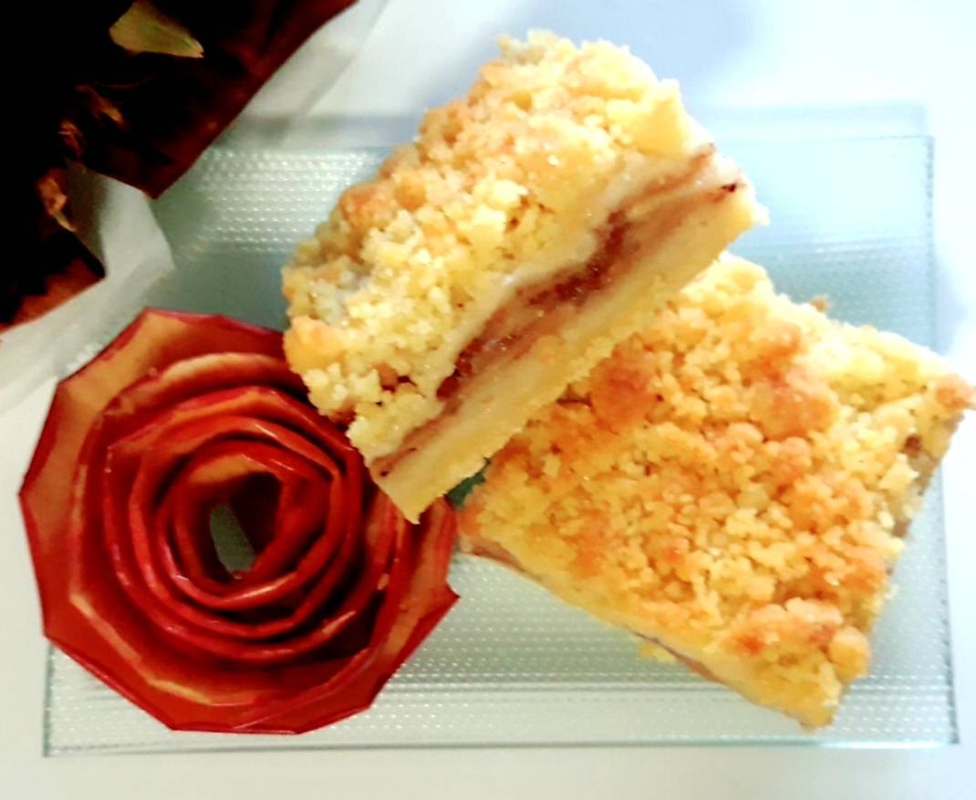 แอปเปิ้ลช็อตเบรดบาร์ Apple Crisp Shortbread Bars/Apple Crisp Bars 