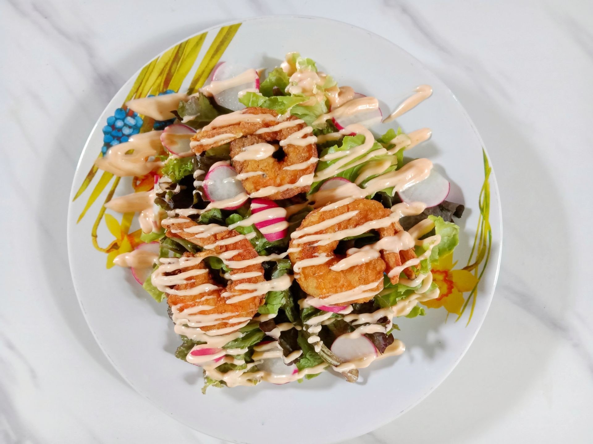 🥗 สลัดกุ้งทอด 🍤