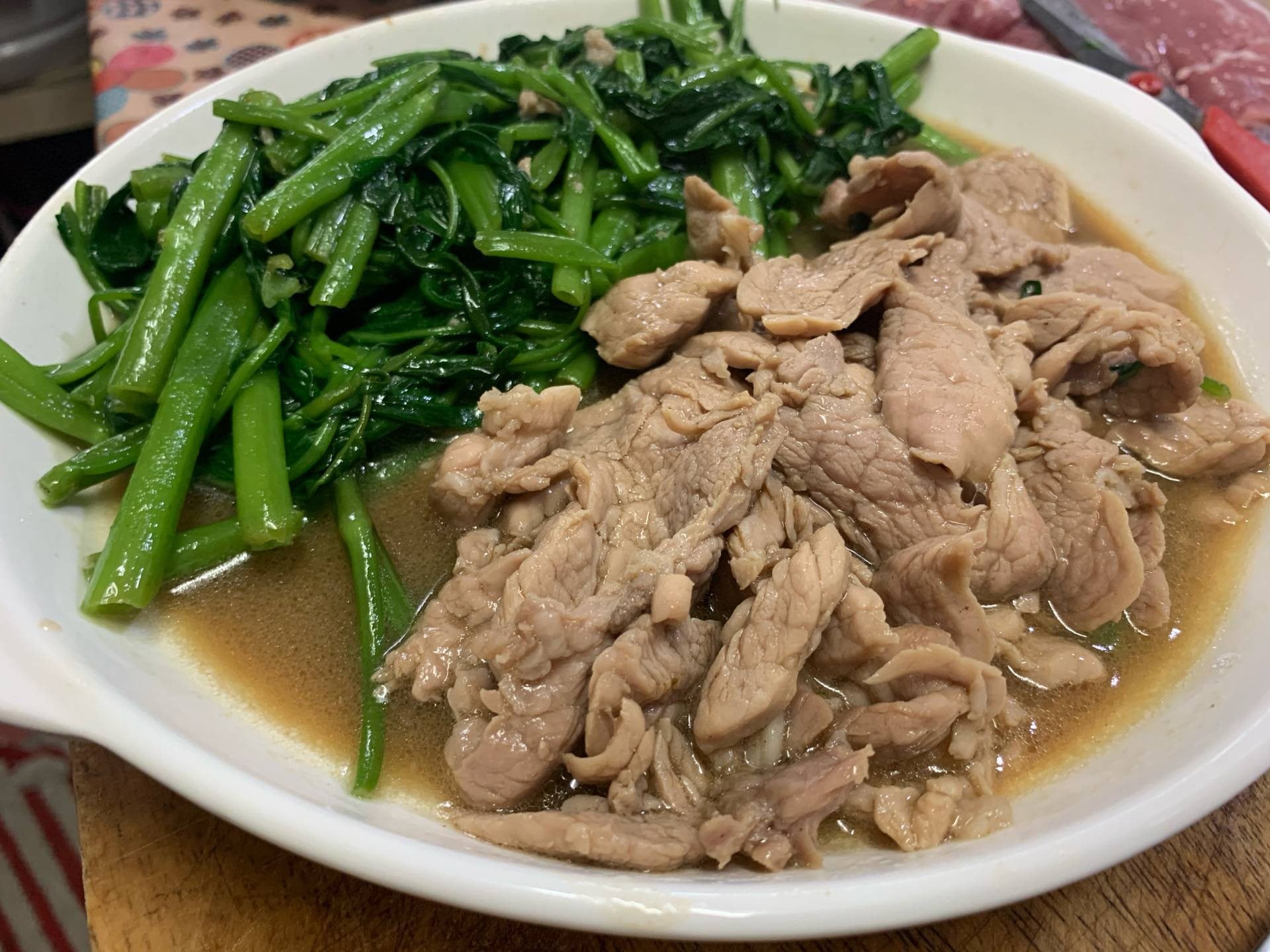 หมูสันในน้ำมันหอย